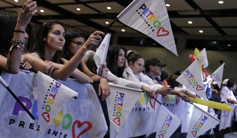 Simpatizantes de Gustavo Petro