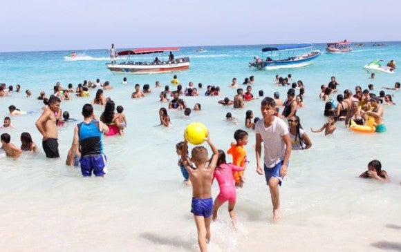 Playa Blanca en isla Barú, Cartagena.