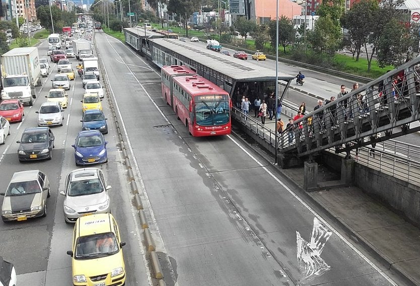 Trancón en Bogotá