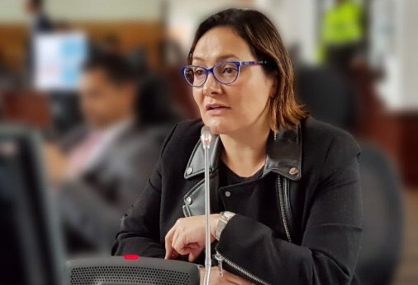 La concejal Ángela Garzón