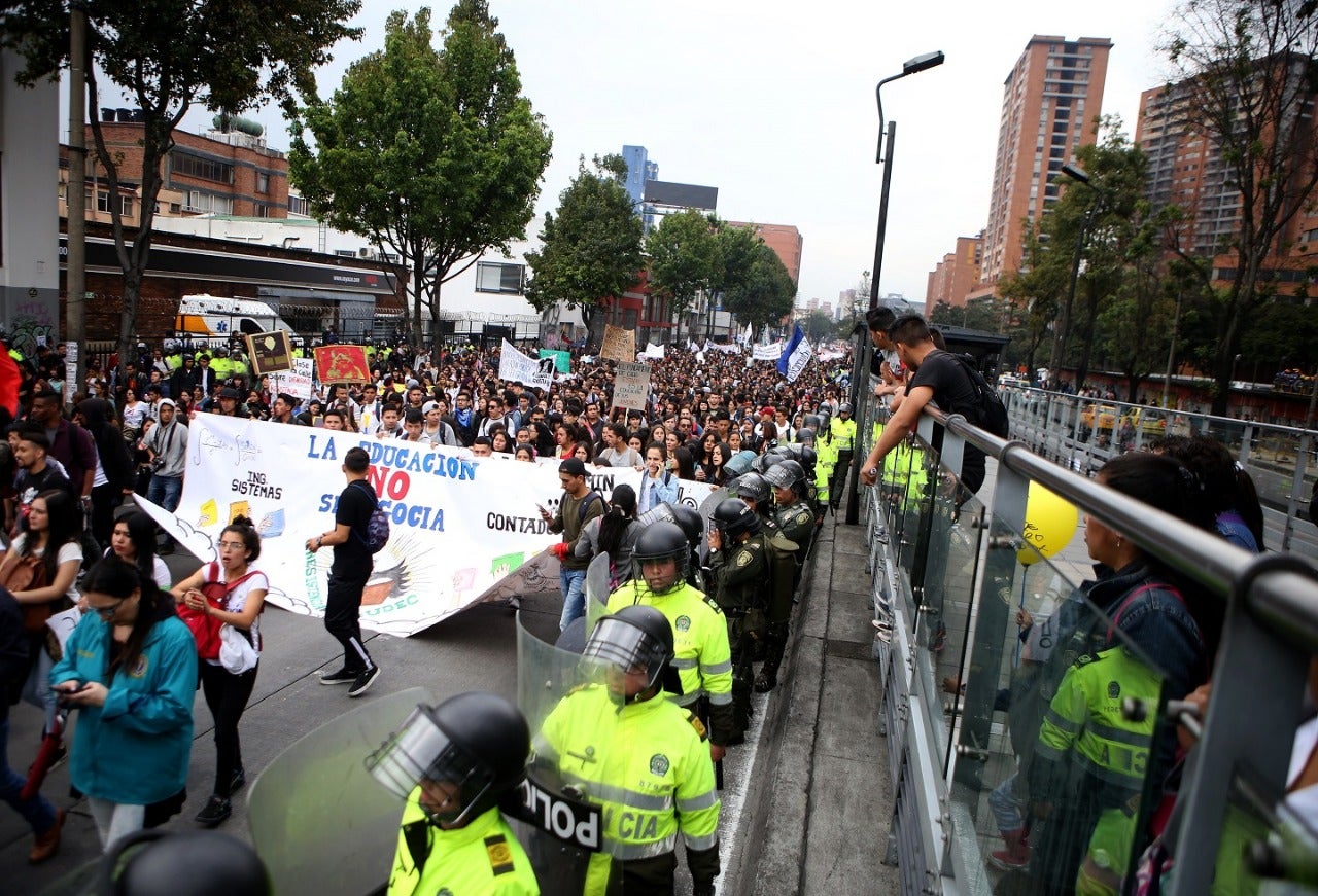 Marchas estudiantiles en Bogotá