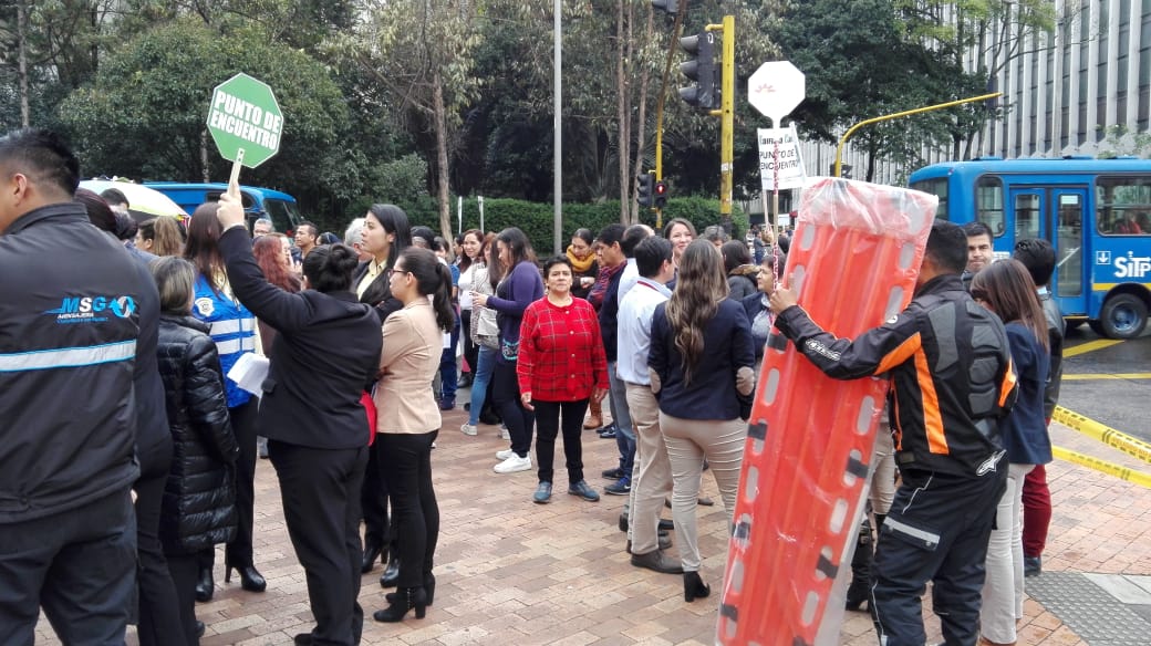 Simulacro en Bogotá