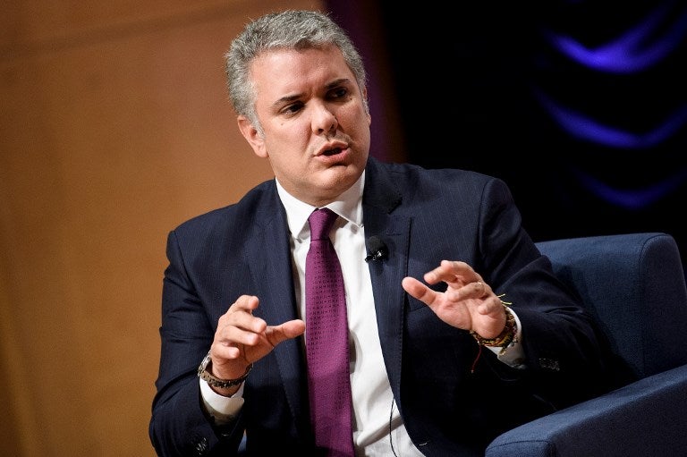 Presidente Iván Duque, durante su visita oficial a Washington