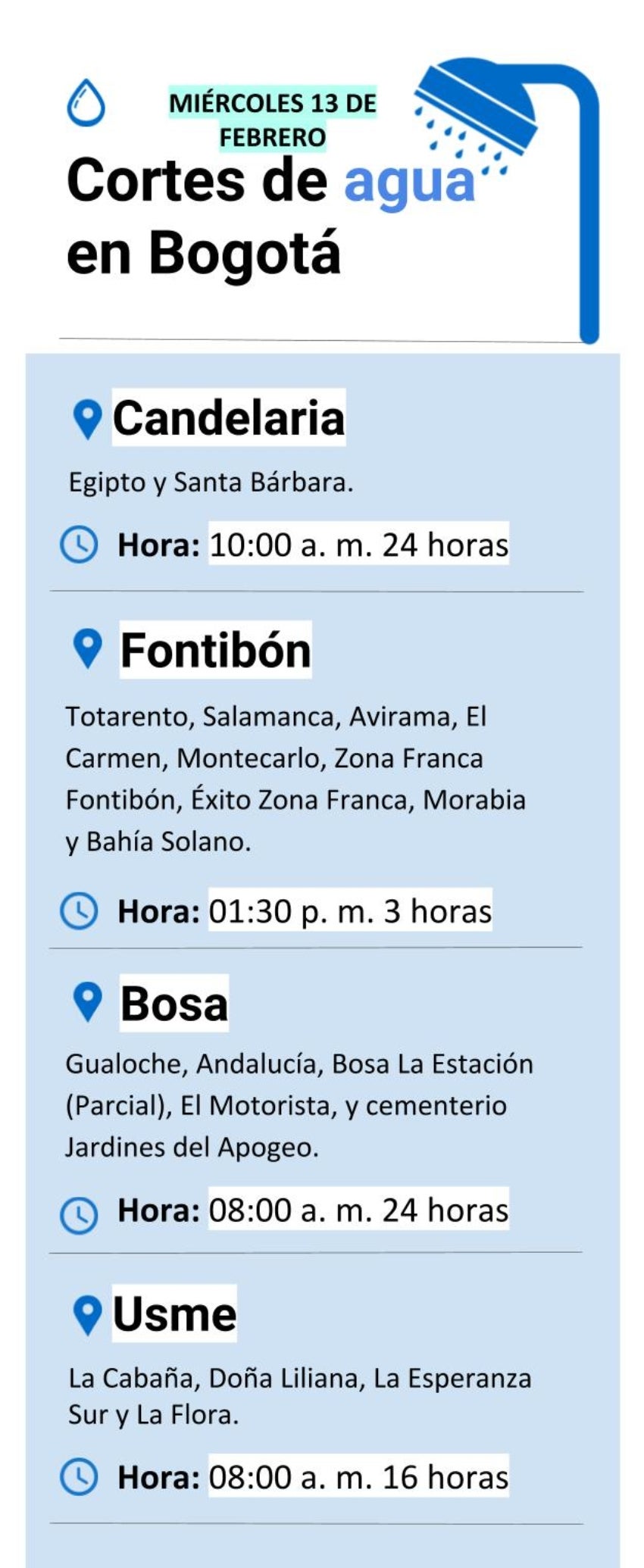 Breathtaking Atento Horas Oficiales De Cortes De Agua En Bogotá Del 11 Al 13 De Agosto De 2026 Moment Collection