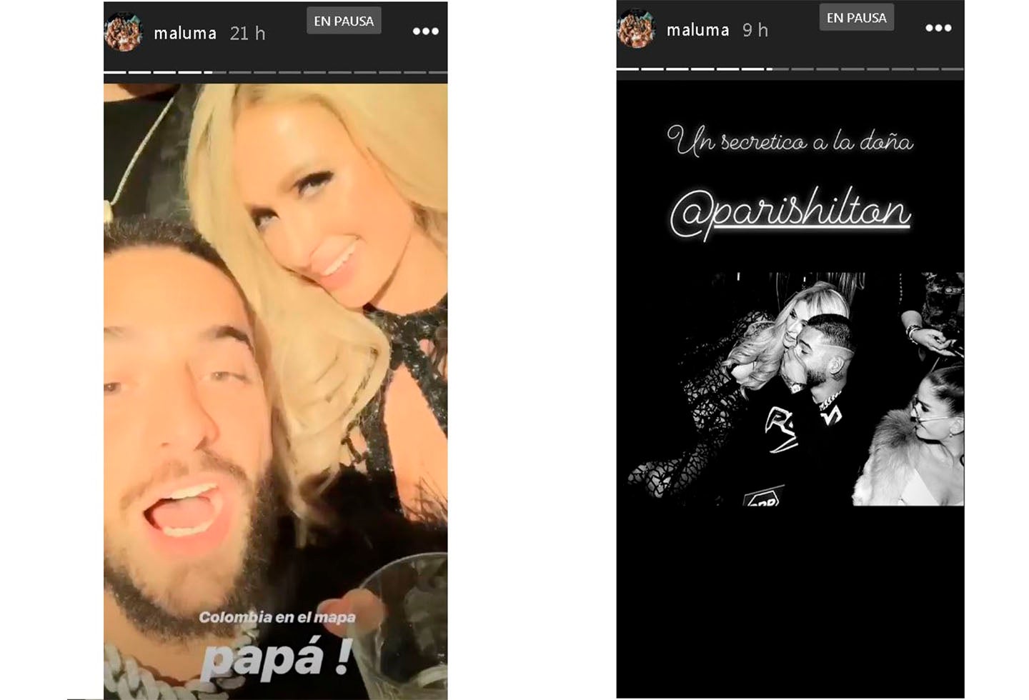Maluma y Paris Hilton