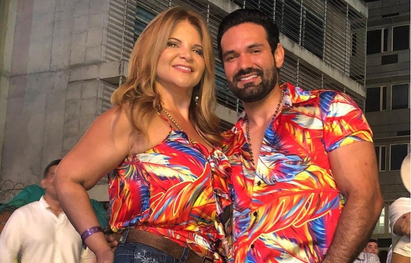 Diva Jessurum feliz en el Carnaval de Barranquilla