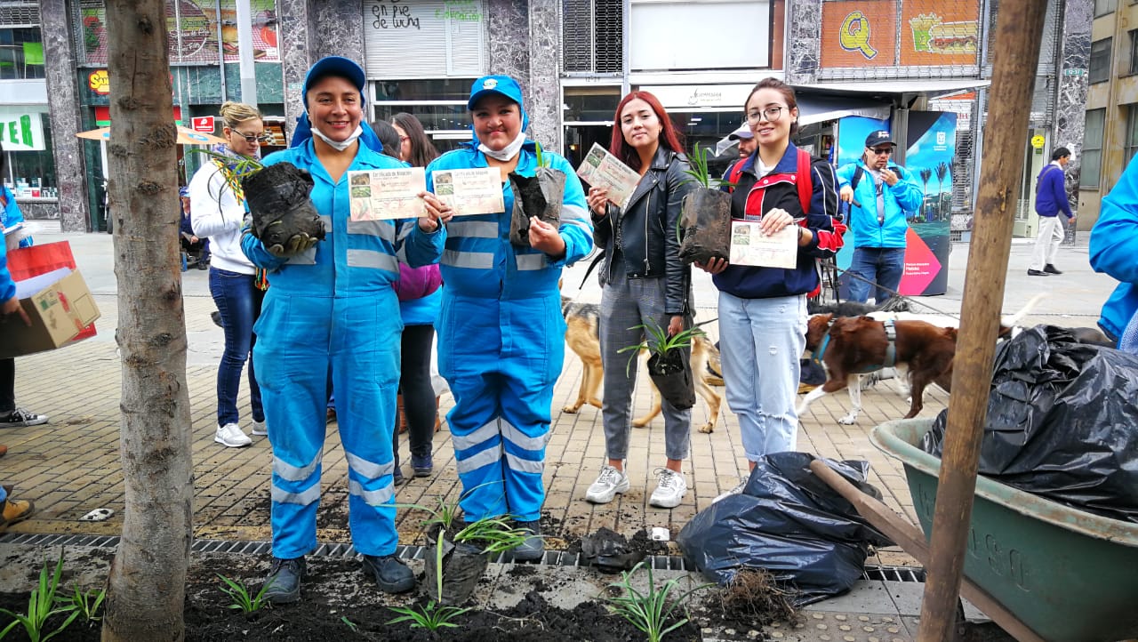 Siembra árboles mujeres Bogotá