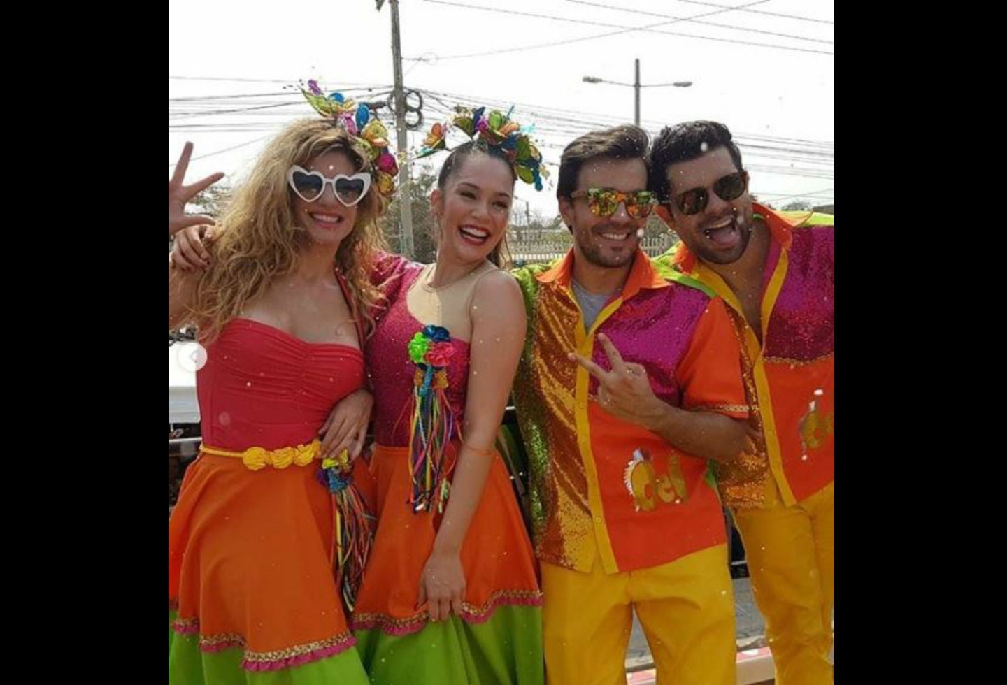Actores de la Ley del Corazón en el Carnaval de Barranquilla 2019