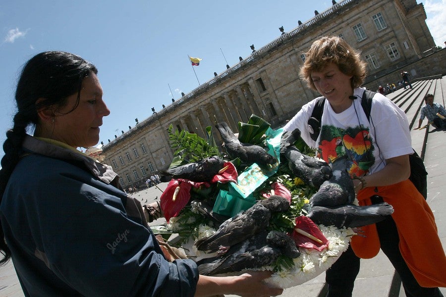 Ventas ambulantes en la Plaza de Bolívar