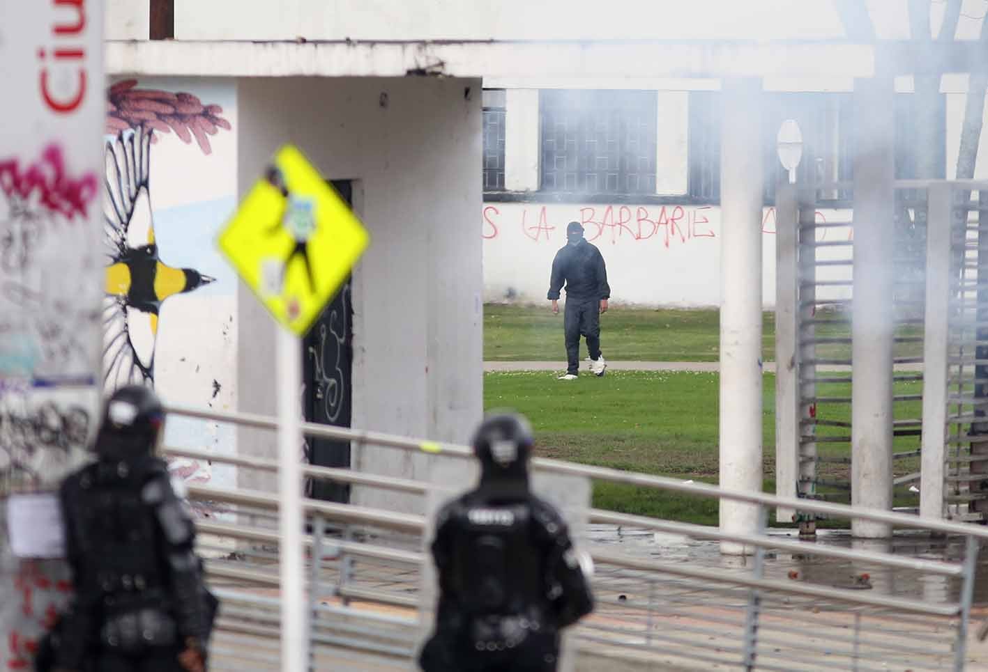 Protestas en Universidad Nacional Esmad