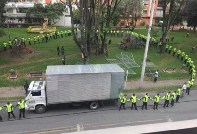 Antena en parque del Chicó