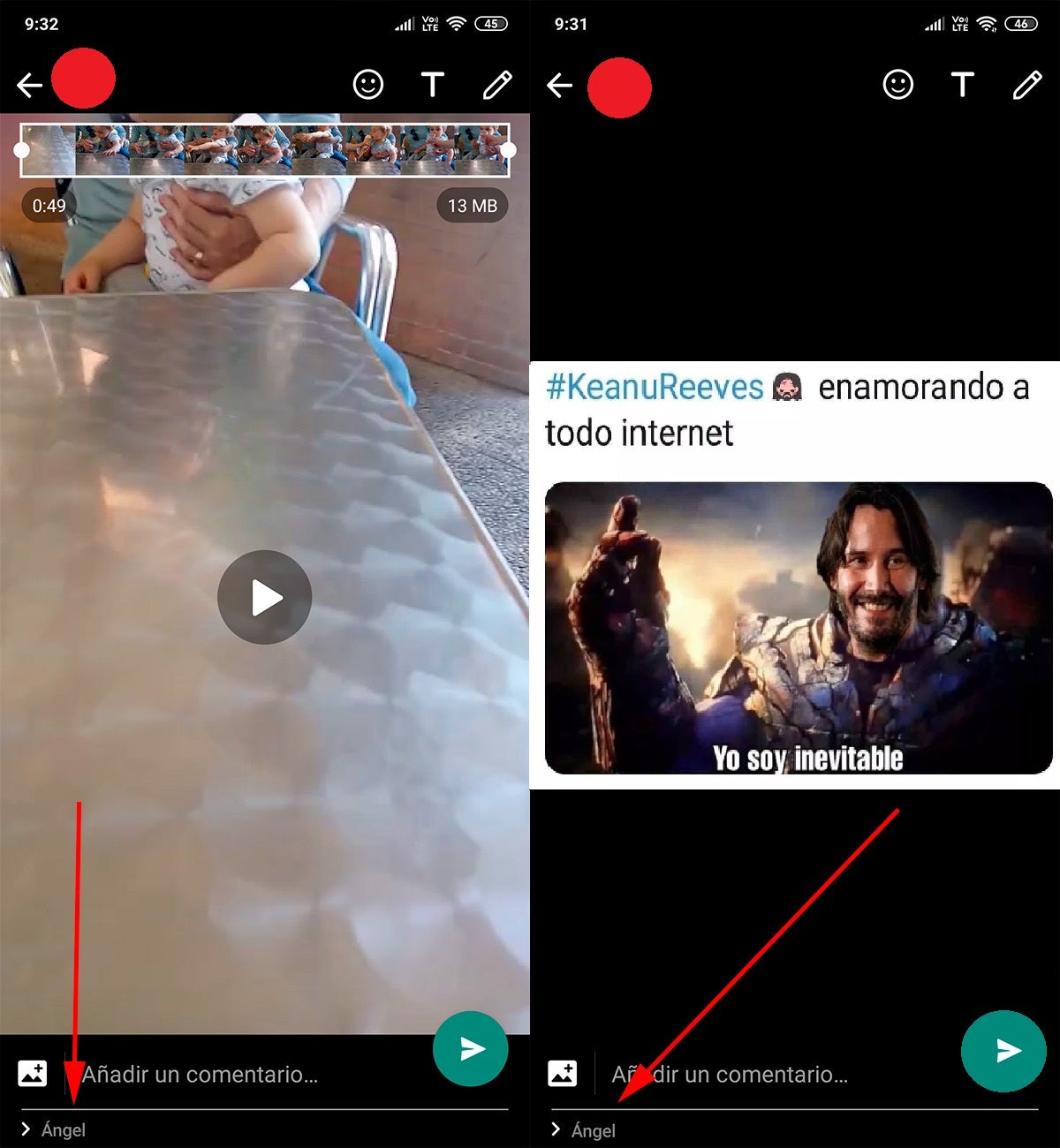 Enviar foto a Whatsapp