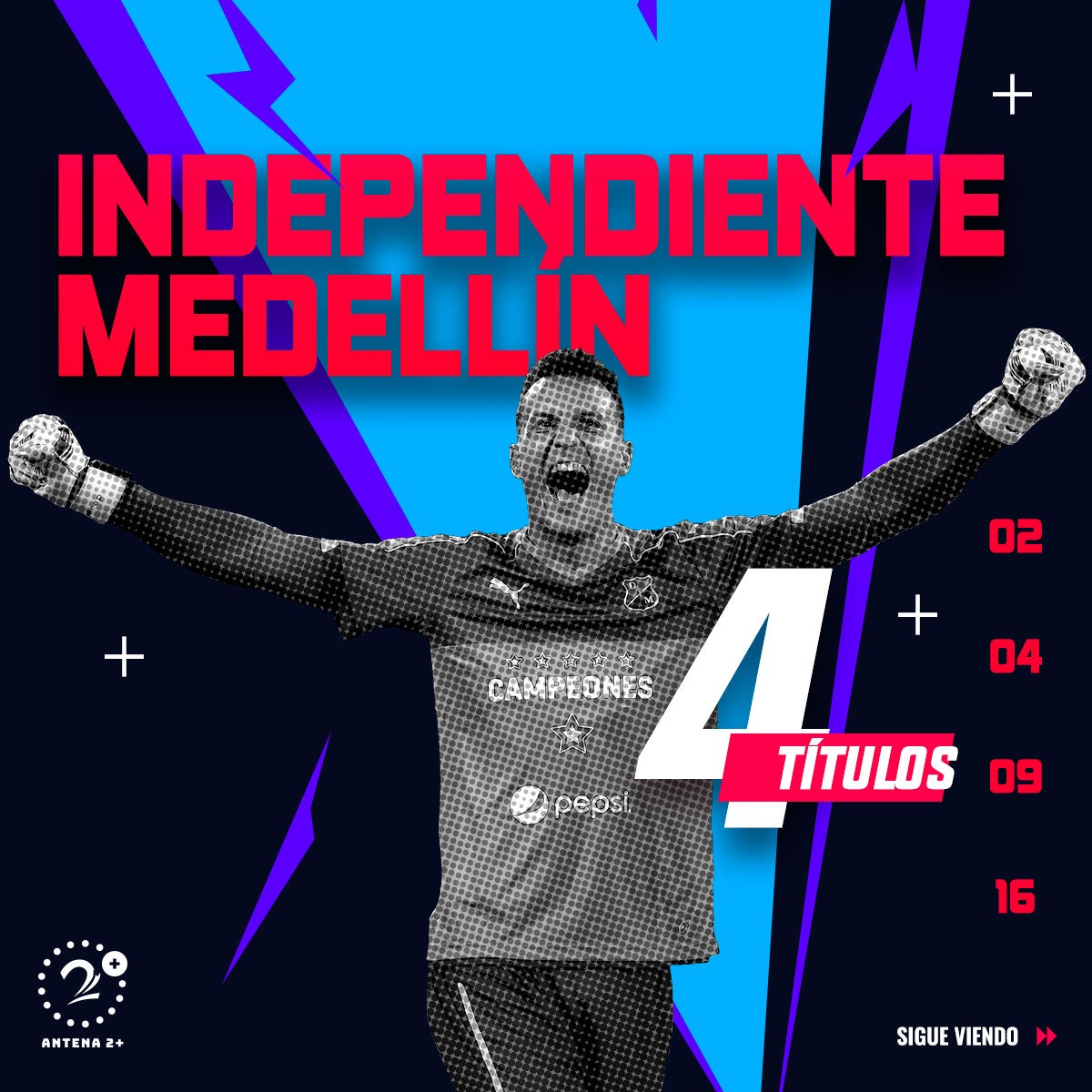 Medellín, campeón en cuatro ocasiones a nivel de torneos cortos.