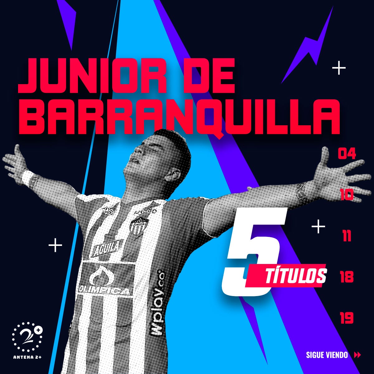 Junior, campeón en cinco ocasiones a nivel de torneos cortos.