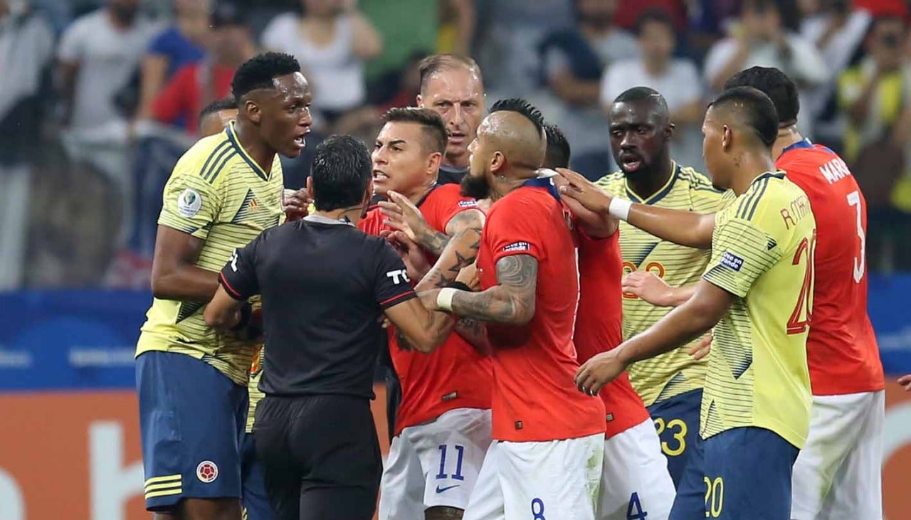Yerry Mina - selección Colombia vs Chile