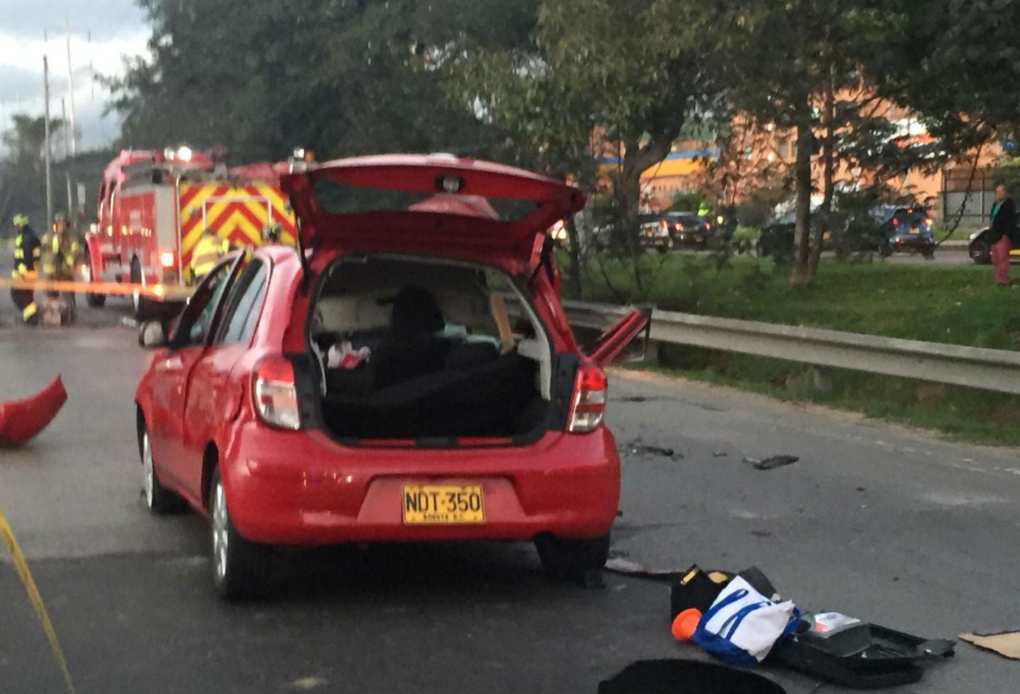 Accidente en la Autopista Norte con Calle 153