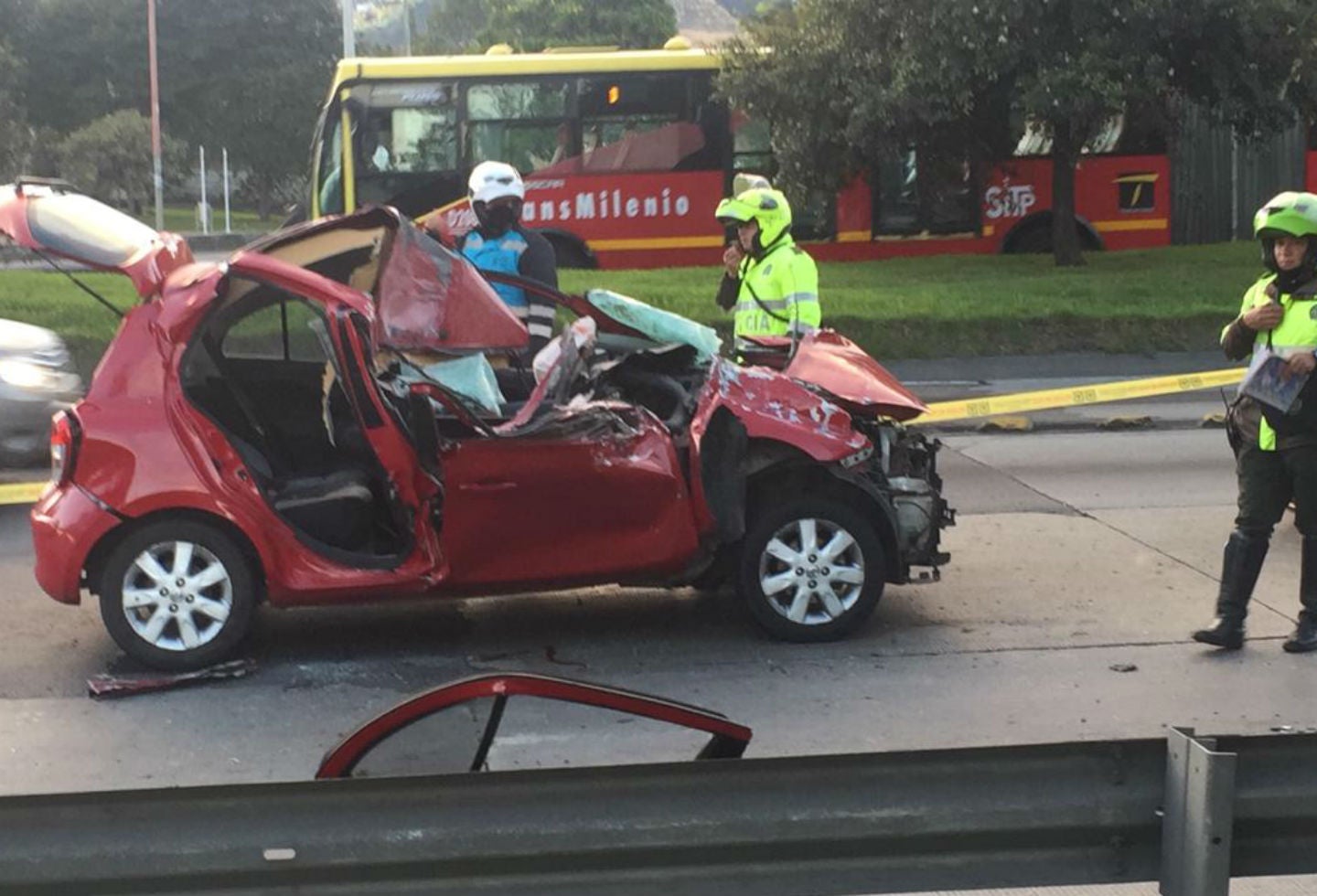 Accidente en la Autopista Norte con Calle 153