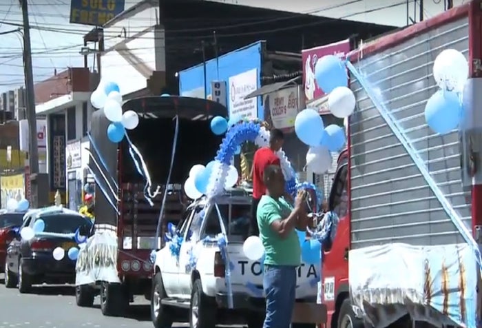 Caravana Día de la Virgen del Carmen, en Bogotá.