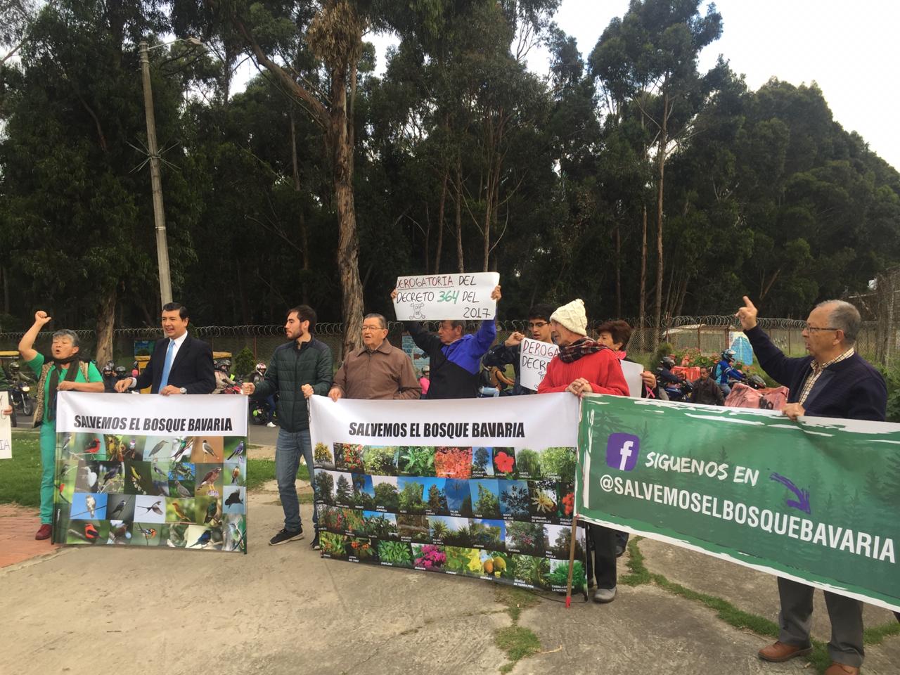 Manifestación en el Parque Central Bavaria