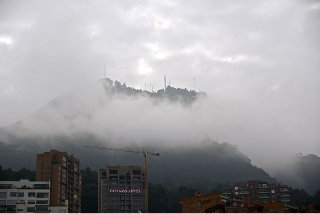 Clima de Bogotá: nublado y con lloviznas.