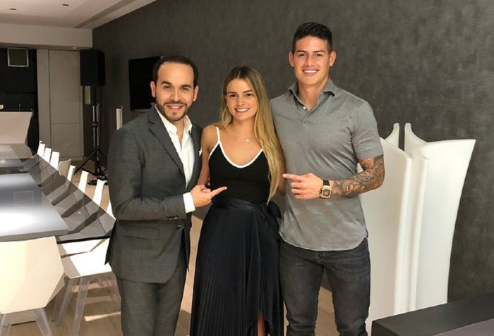 Abelardo de la Espriella, Ana Lucía Pineda y James Rodríguez