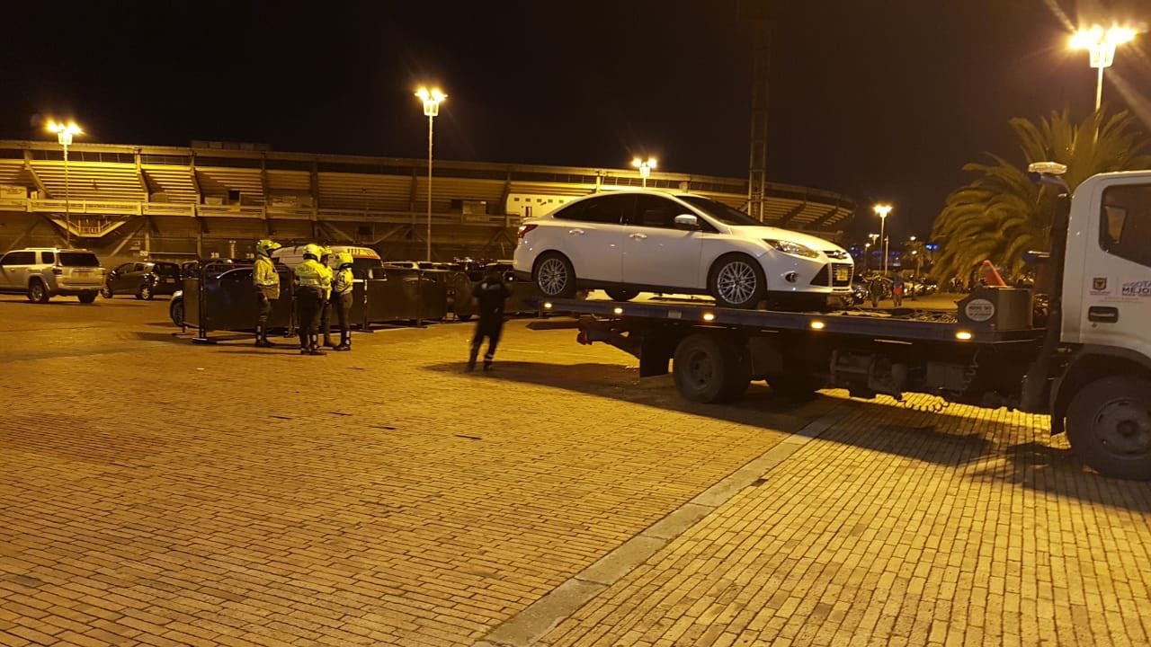 Comparendos vehículos Movistar Arena Bogotá