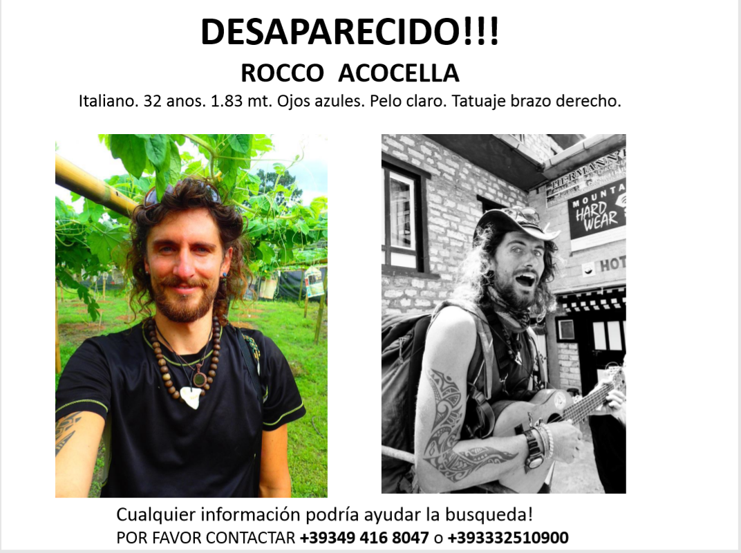 Los familiares reparten esta pieza para ayudar en su búsqueda en Colombia.