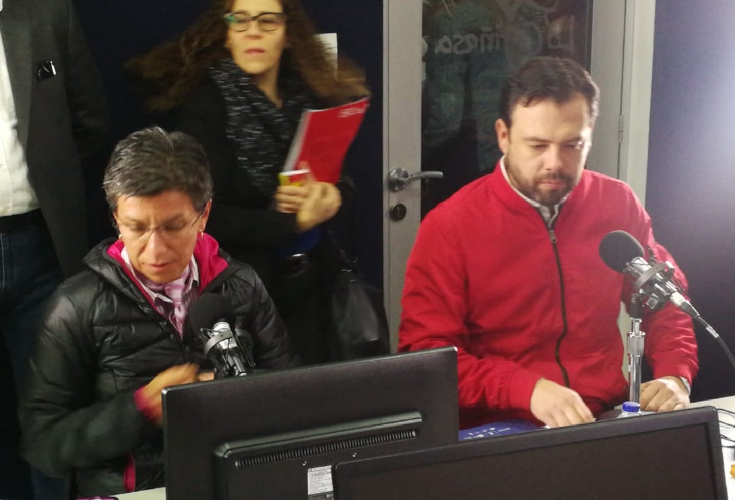 Claudia López y Carlos Fernando Galán en el Debate Inteligente.