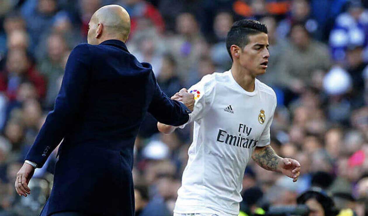James Rodríguez y Zidane