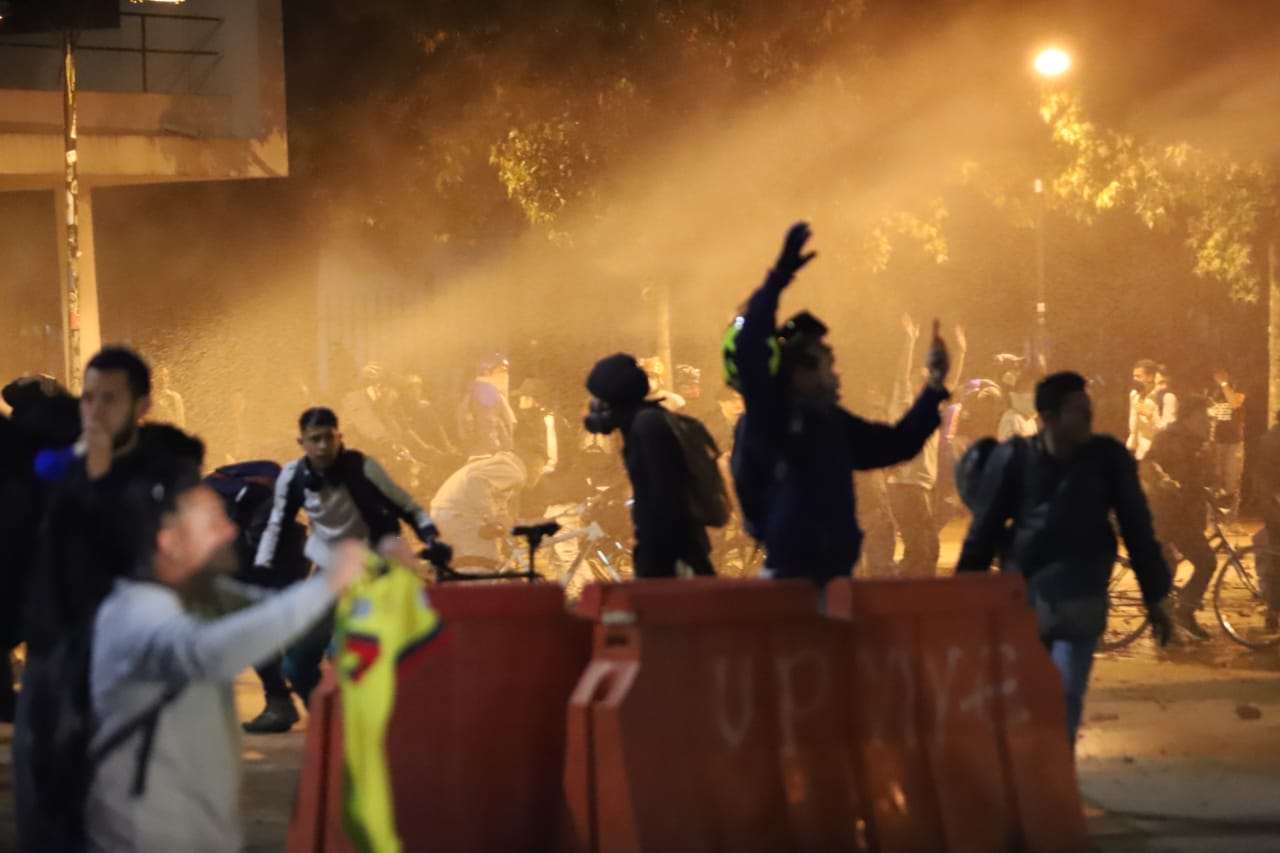 Protestas en Bogotá el martes 26 de noviembre