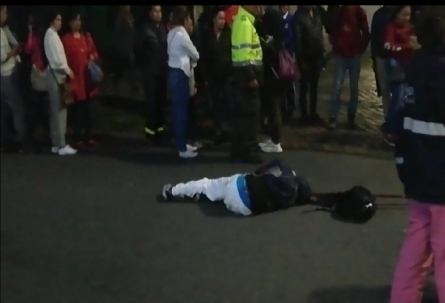 Bus escolar mató a ciclista
