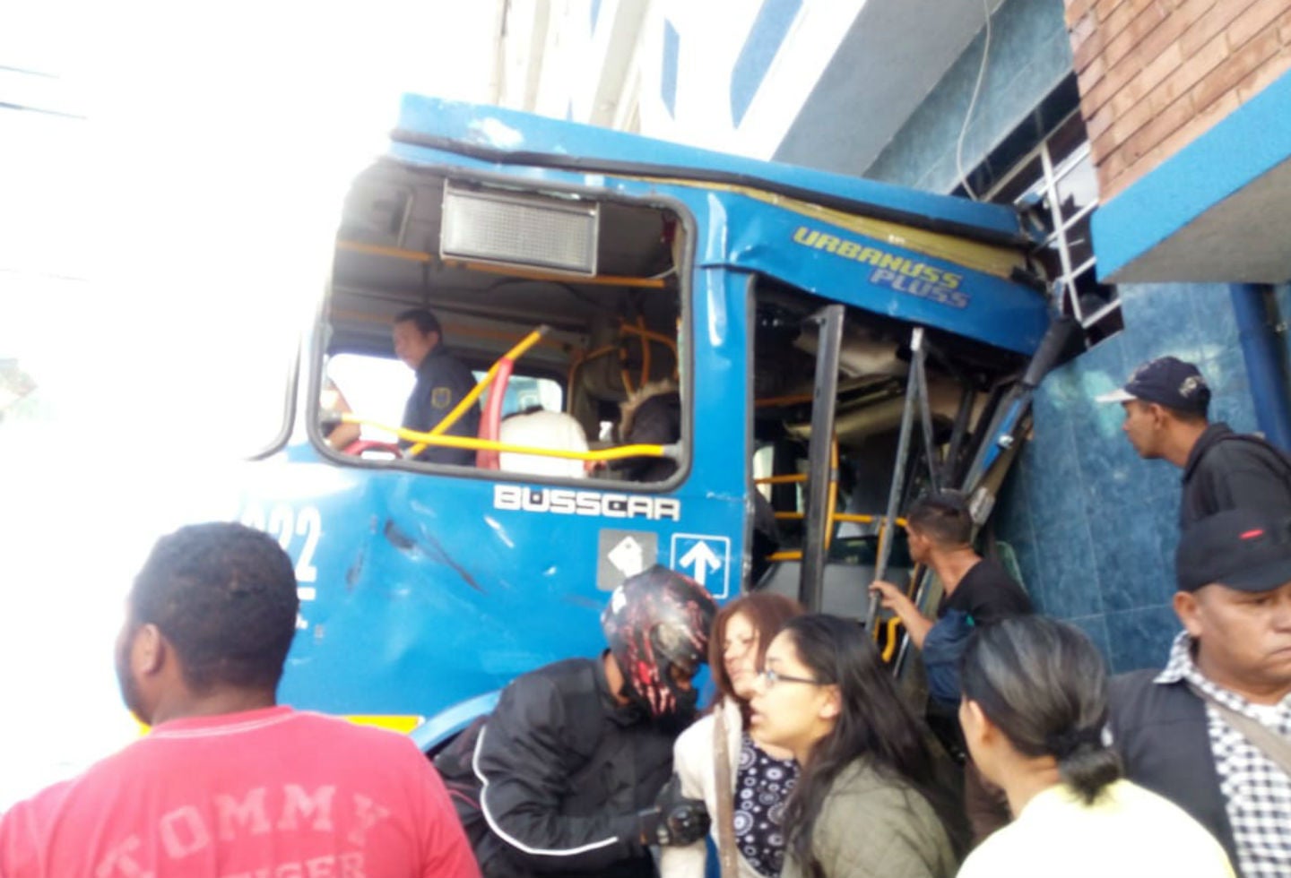Accidente de bus del Sitp en el sector Lucero, sur de Bogotá.