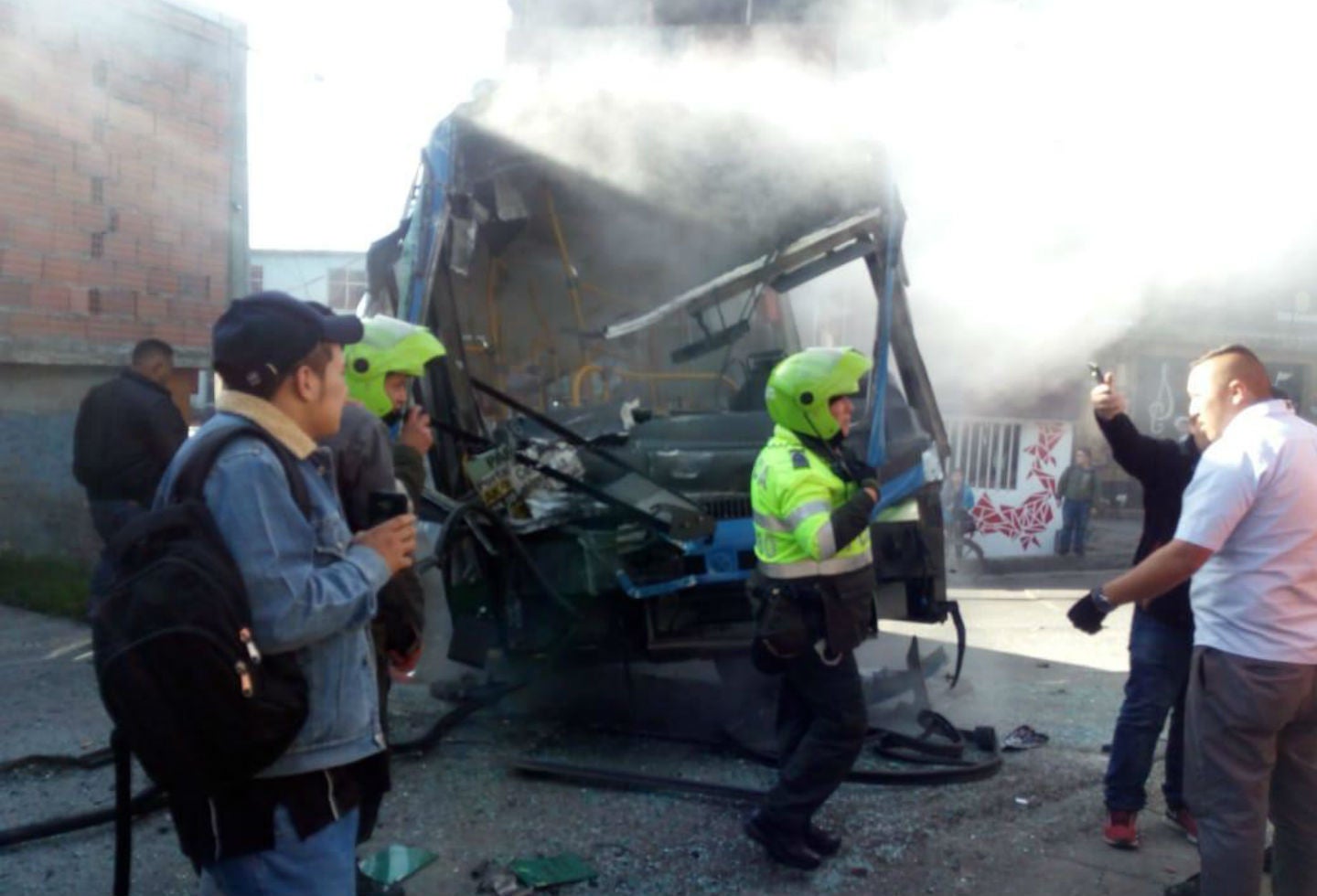 Accidente de bus del Sitp en el sector Lucero.