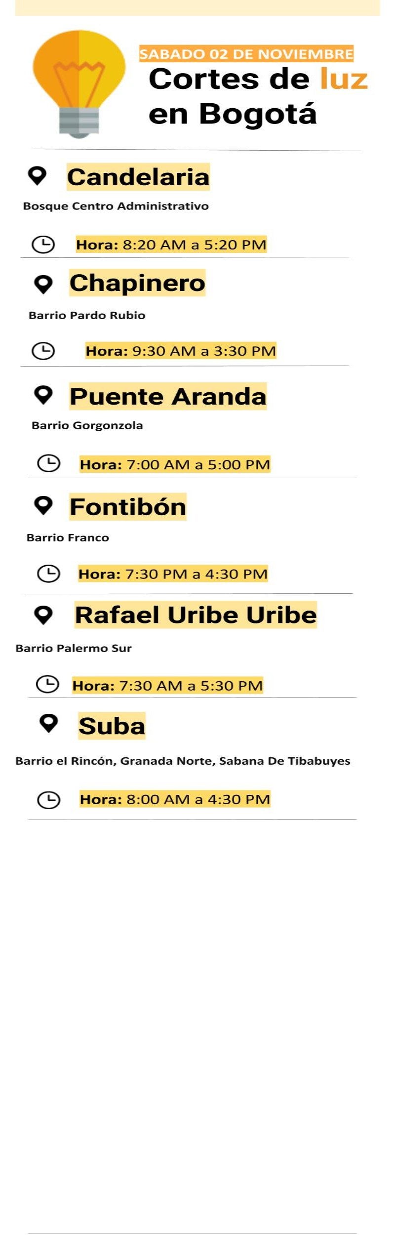 Plantilla cortes de luz 2 de noviembre
