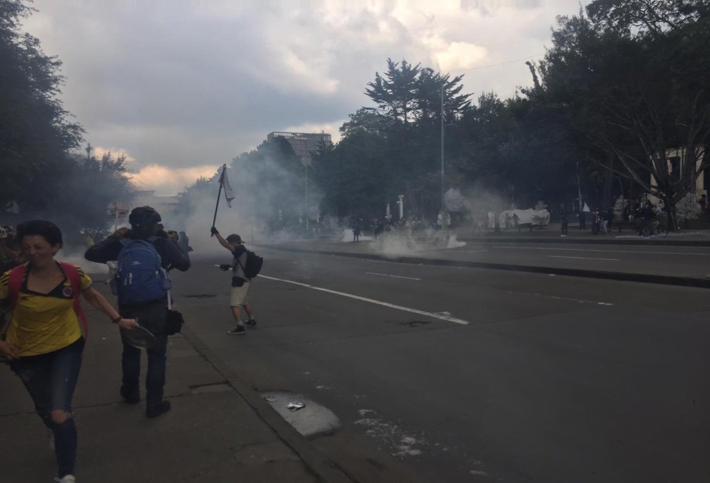 Las marchas fueron dispersadas pero 10 minutos después se agruparon nuevamente.