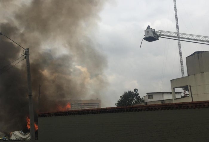 Incendio en el centro de Bogotá