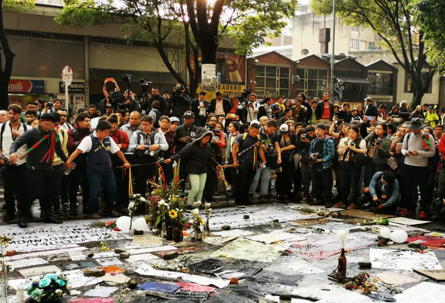 Noveno día de protesta en Bogotá