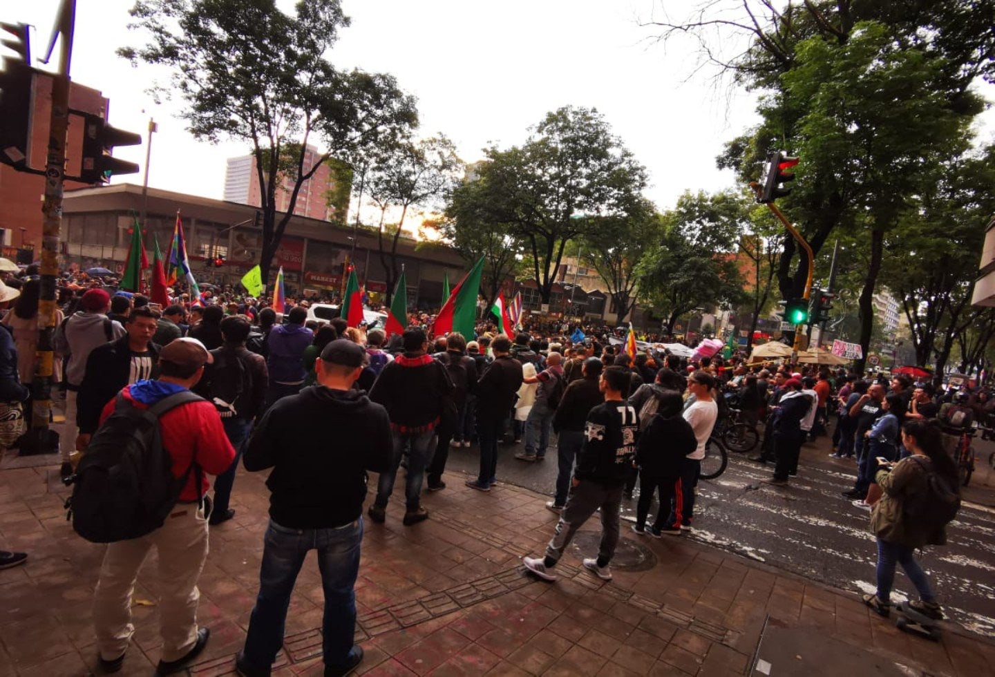 Noveno día de protesta en Bogotá