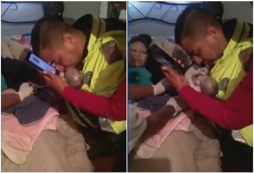 Policía salva la de vida de bebé