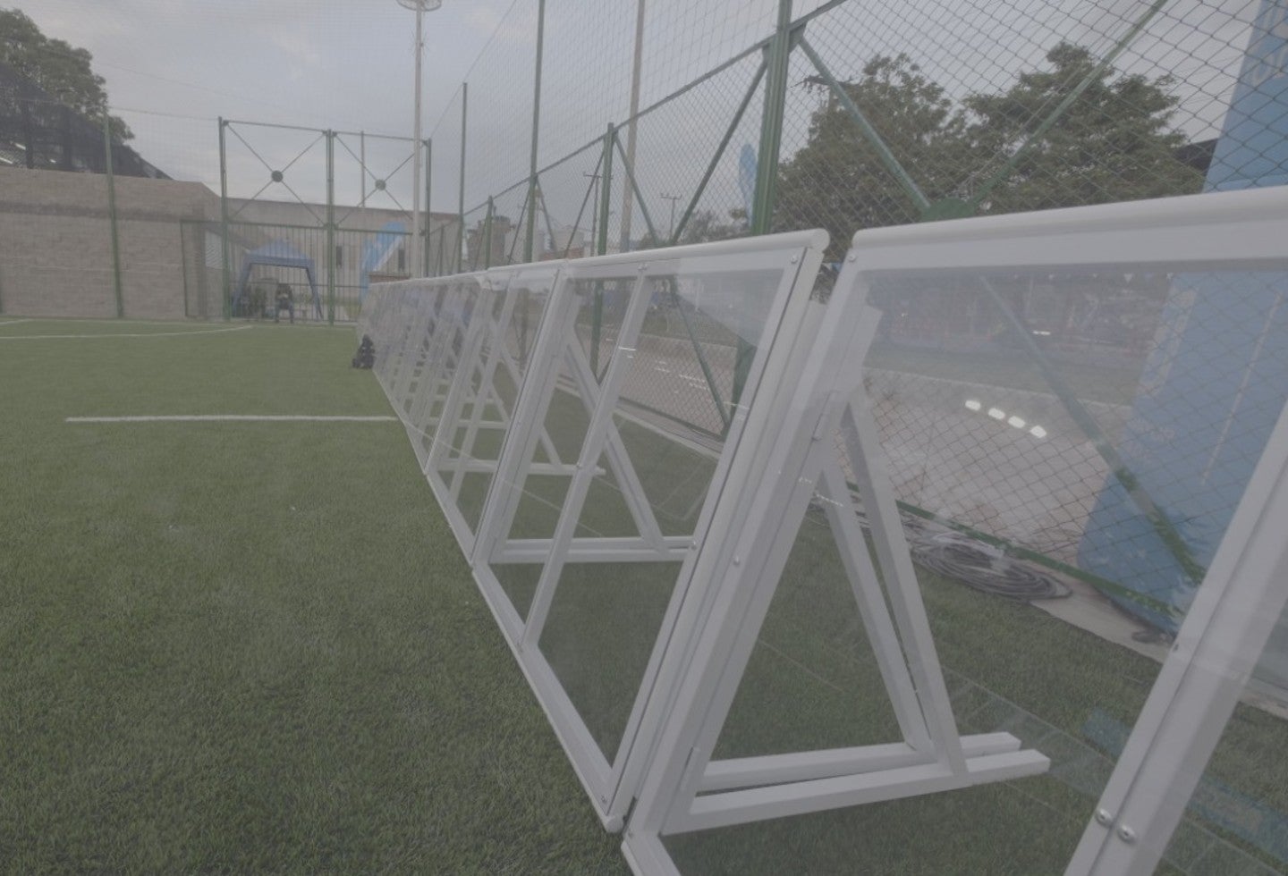 Cancha para personas con discapacidad visual