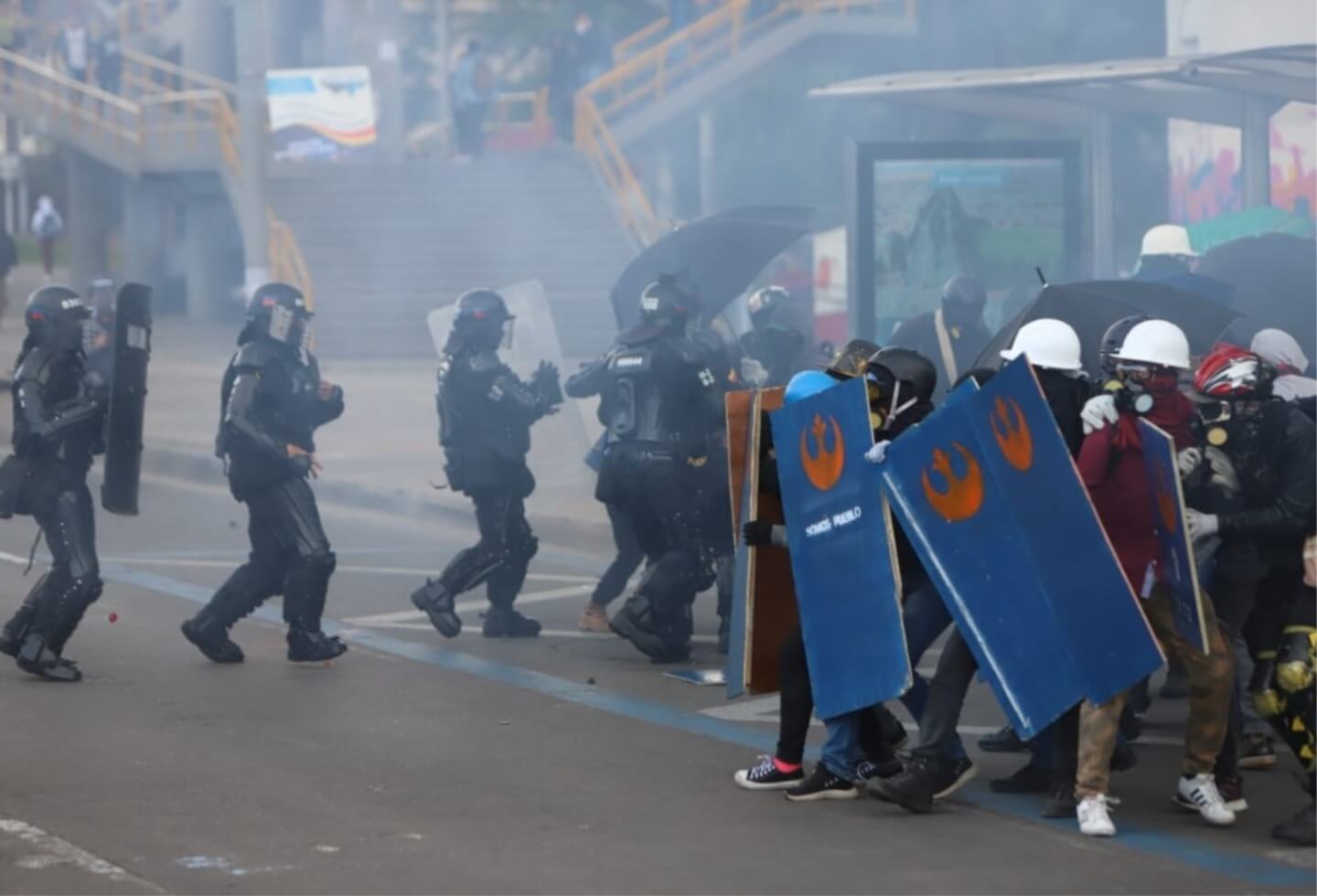 Disturbios Universidad Nacional 10 de diciembre de 2019