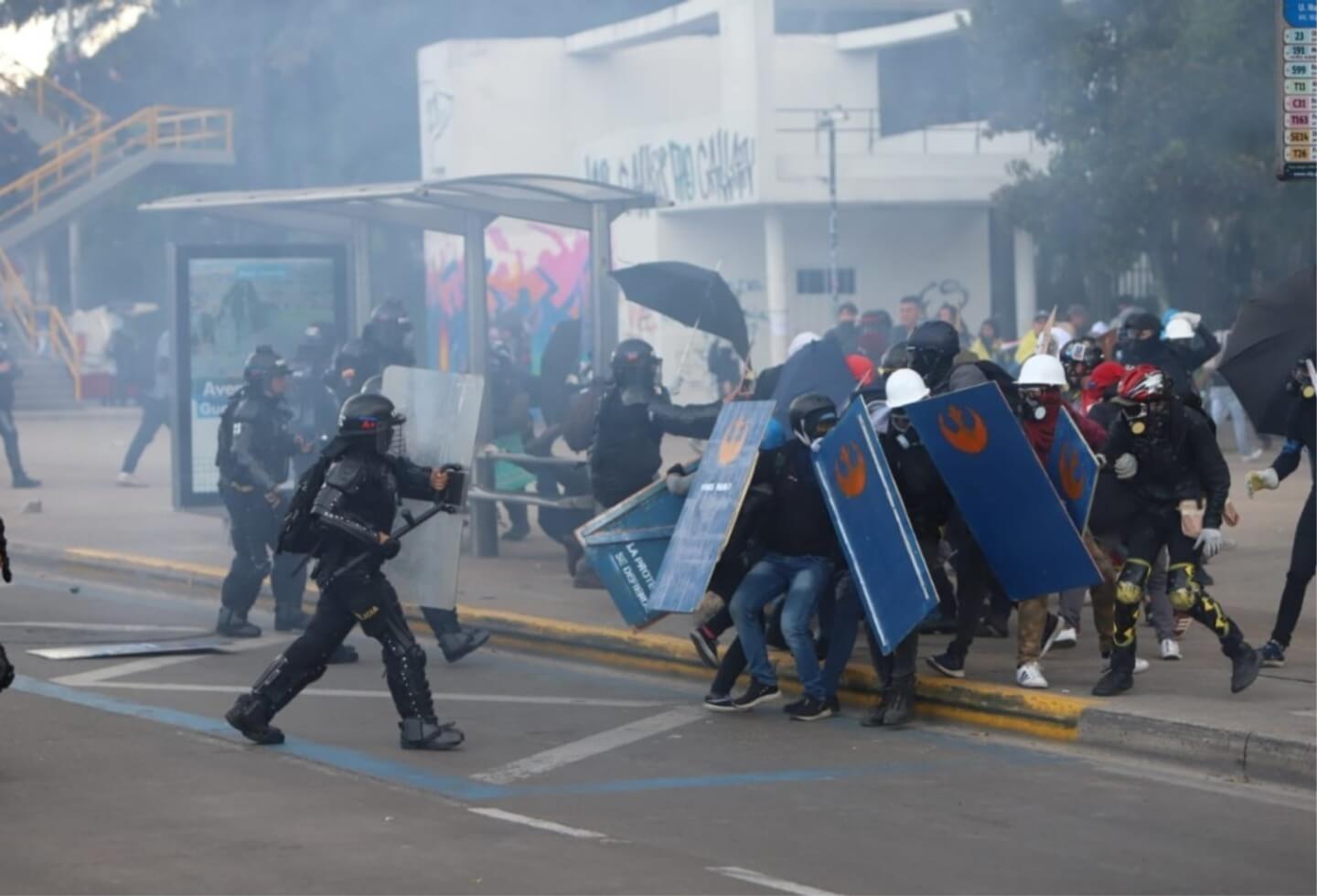 Disturbios Universidad Nacional 10 de diciembre de 2019