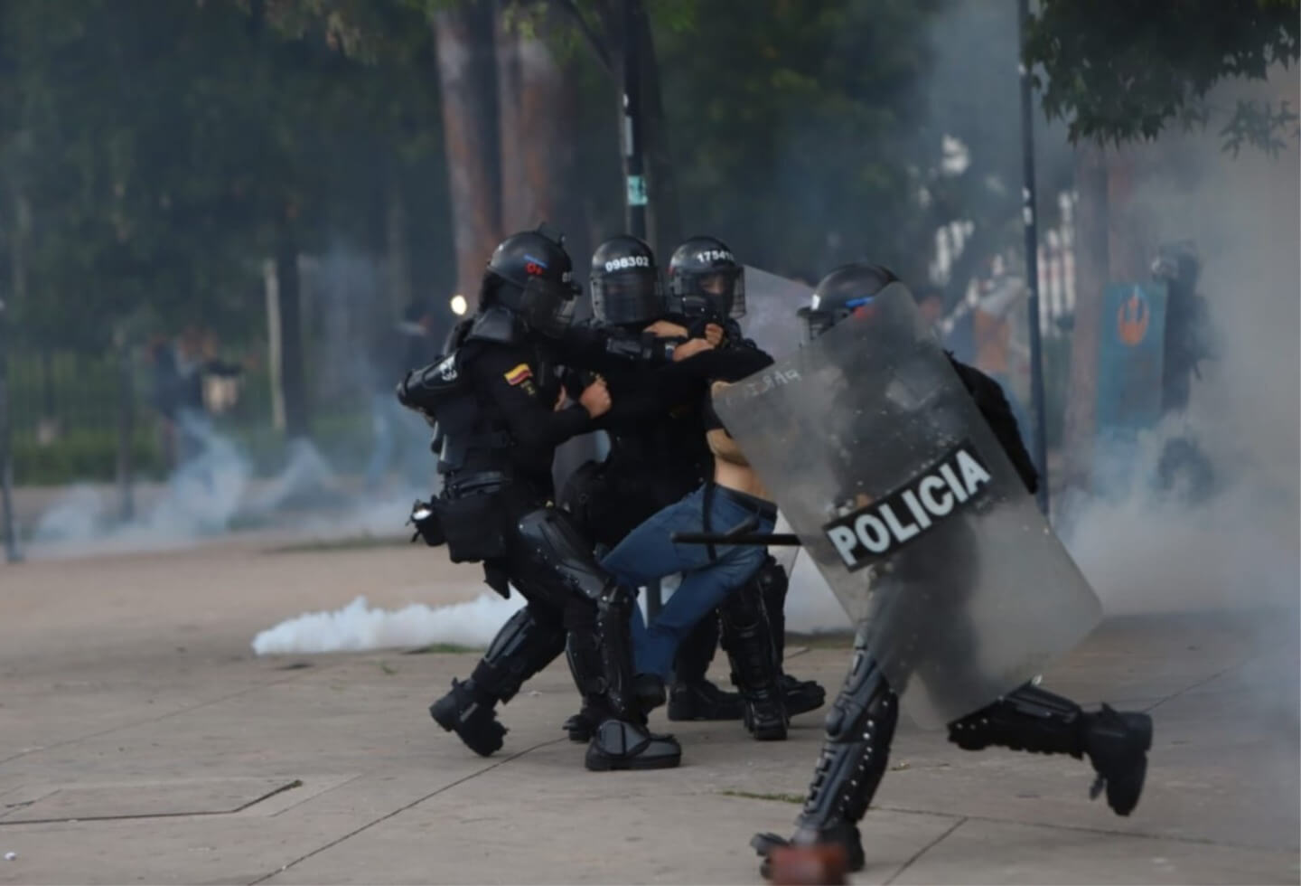 Disturbios Universidad Nacional 10 de diciembre de 2019