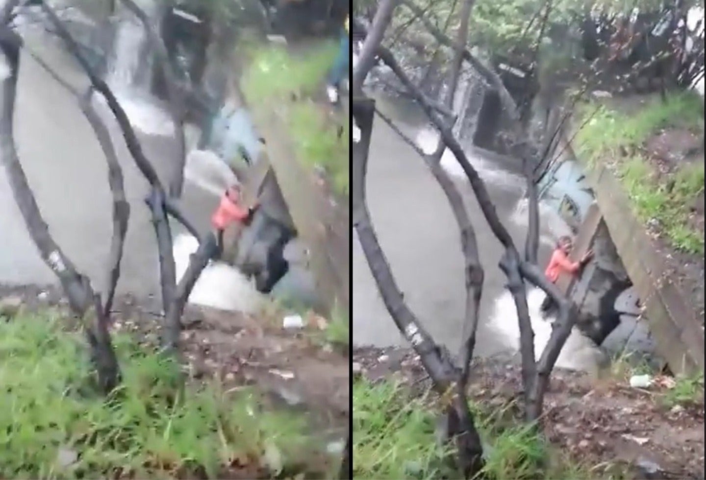 Habitante de calle arrastrado