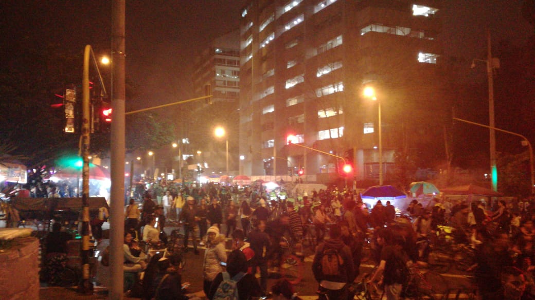 Jornada de ciclovía nocturna en el Parque Nacional