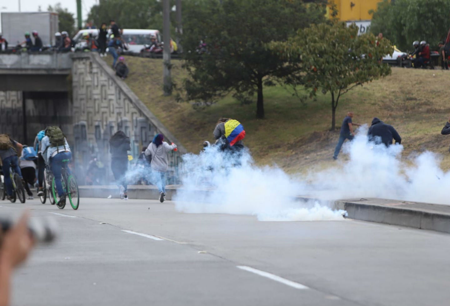 Esmad, disturbios en Banderas, Bogotá