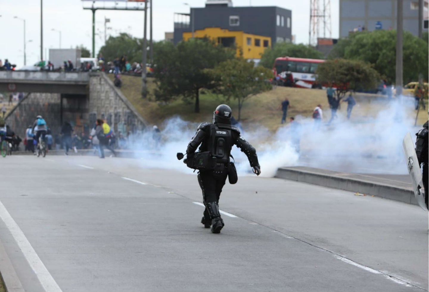 Esmad, disturbios en Banderas, Bogotá