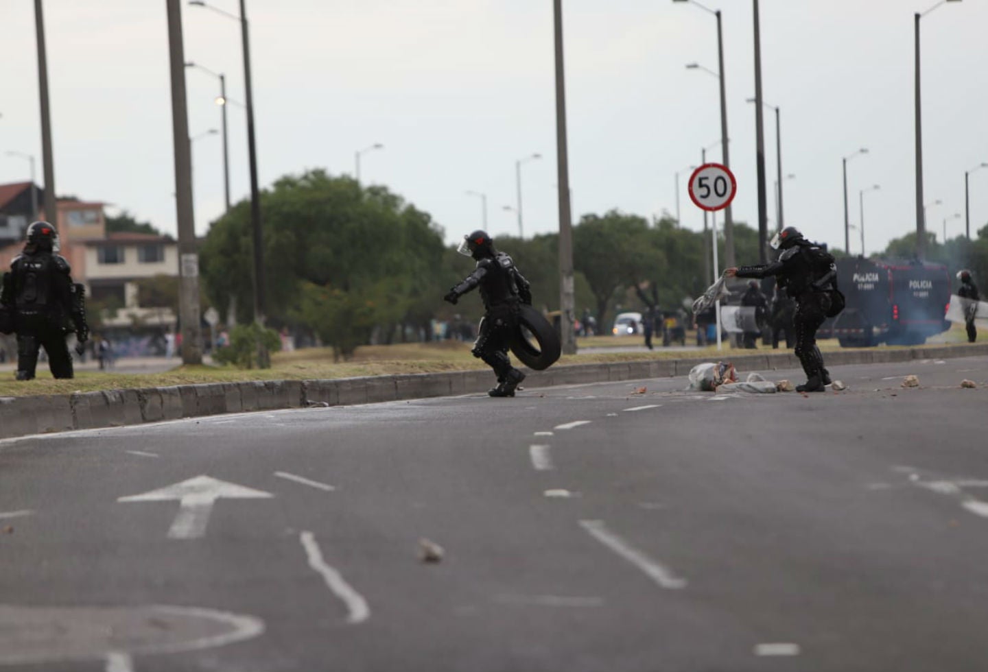 Esmad, disturbios en Banderas, Bogotá