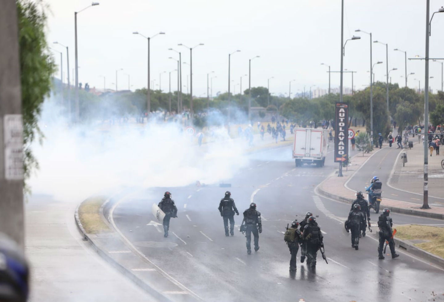 Esmad, disturbios en Banderas, Bogotá