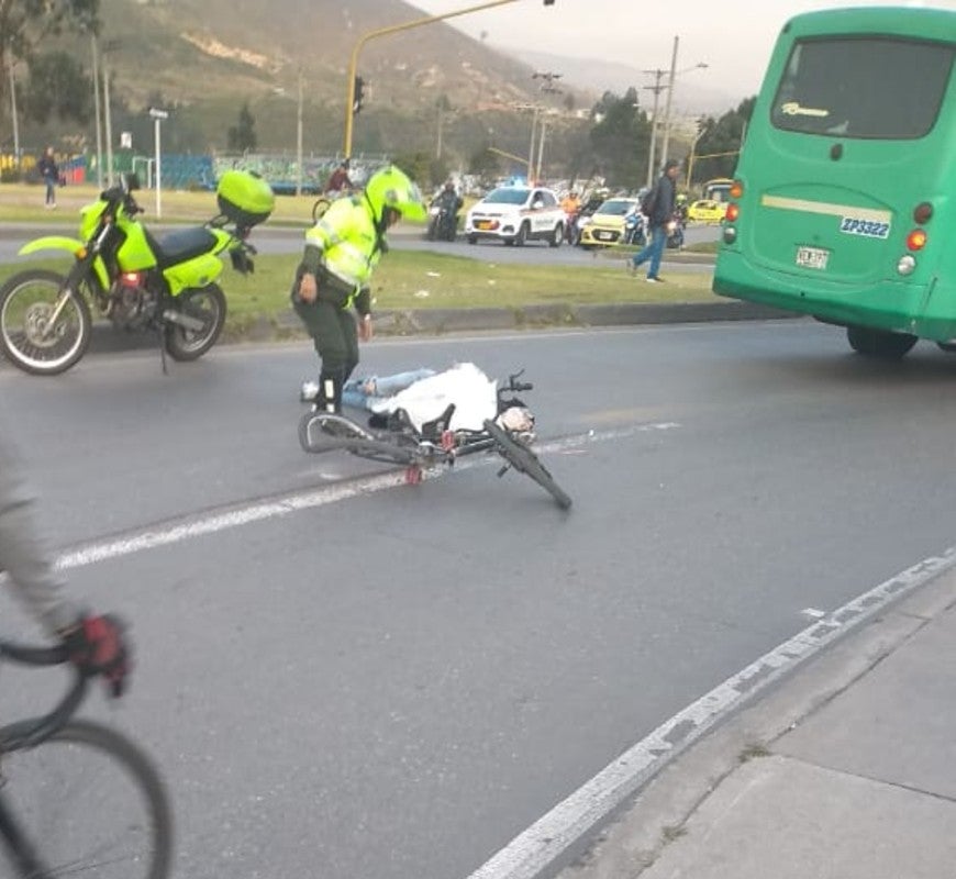 Accidente de ciclista en Usme